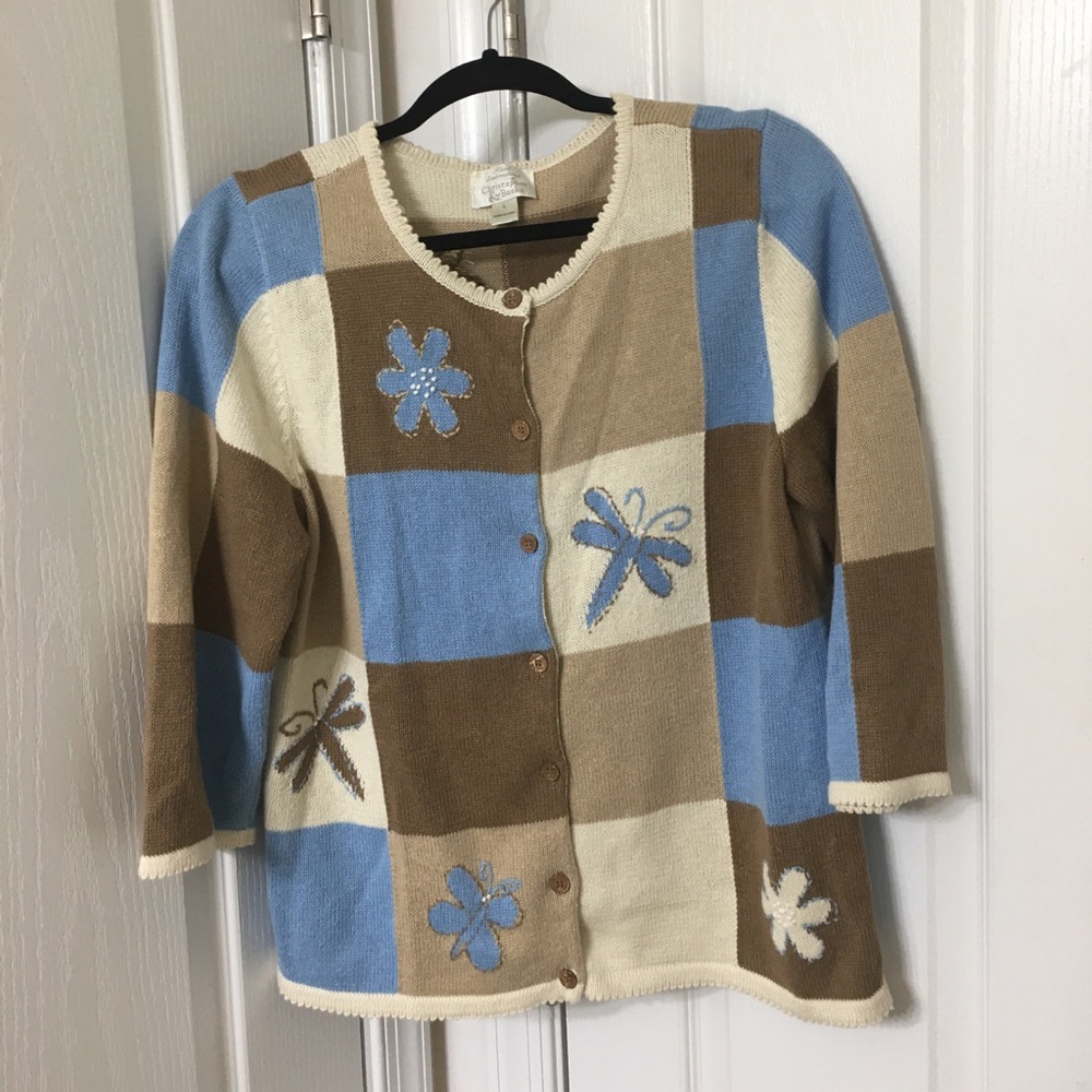 Christopher & Banks Sweater, Hand Embroidered